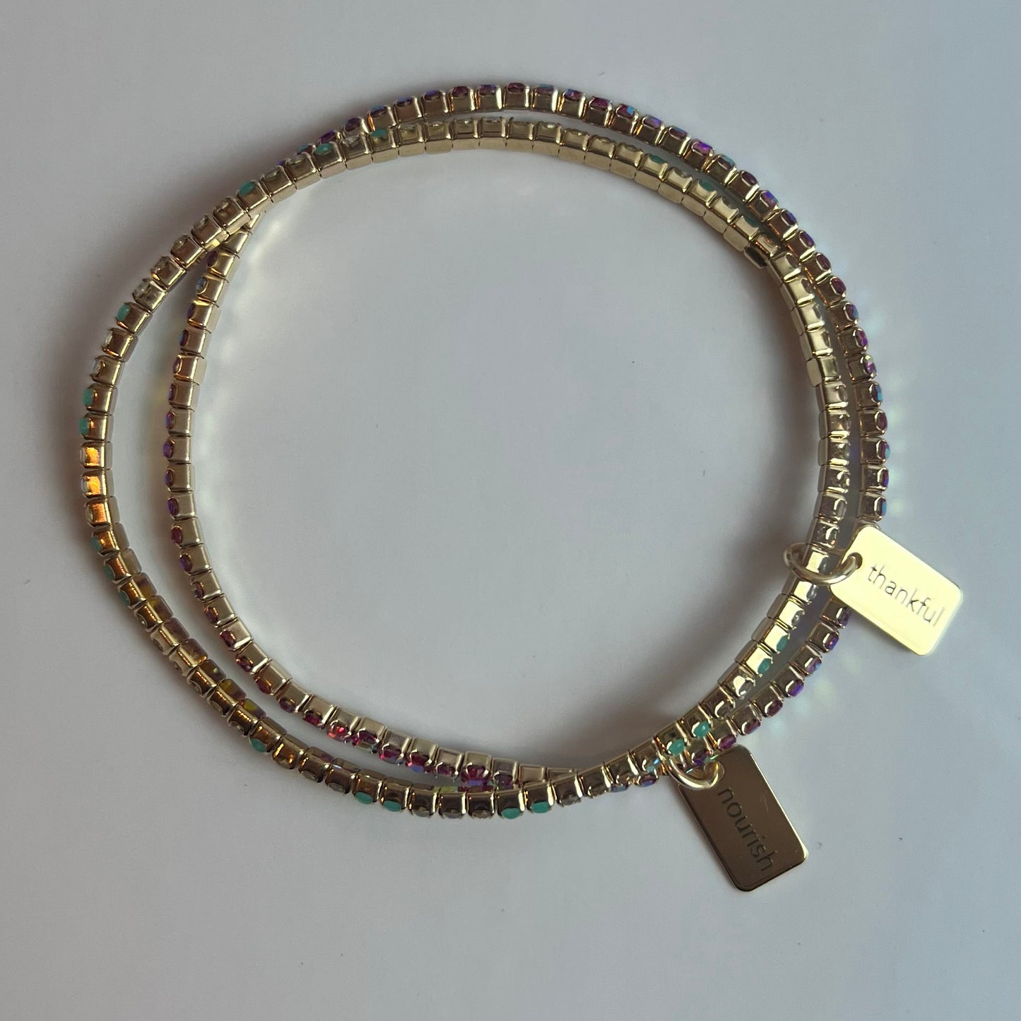 NEW Intention Charms with Rhinestone Bracelet