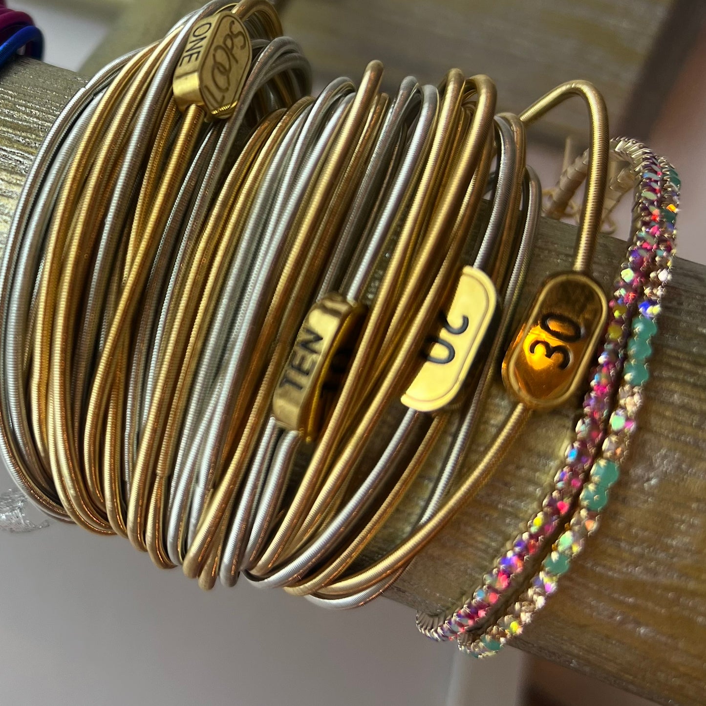 NEW Intention Charms with Rhinestone Bracelet